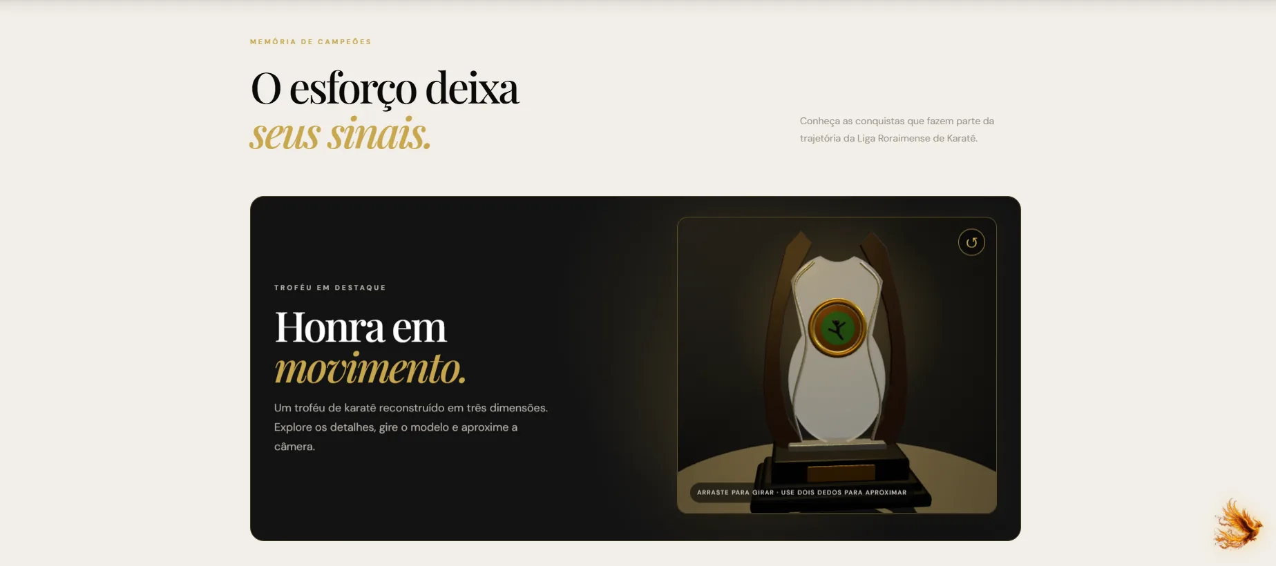 Galeria de troféu em três dimensões